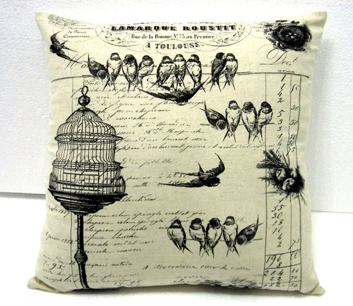 Cushion Cover French Art Printed
