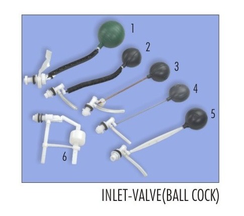 White Inlet Valves (Ball Cock)