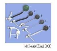 Inlet Valves (ball Cock) - Plastic, Round Design | Lightweight, White, Two-piece Structure For Efficient Water Flow Management