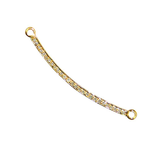 Diamond Pave Pure Yellow Gold Finding Jewelry