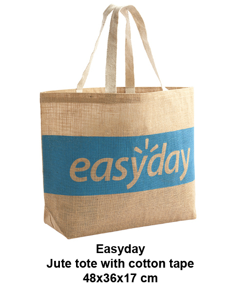 Jute Tote Bags With Cotton Tape