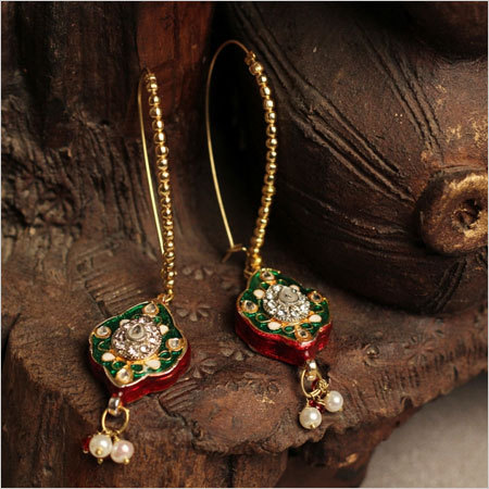 Enamel Pearl Earrings