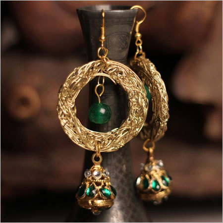Wiremesh green Earrings