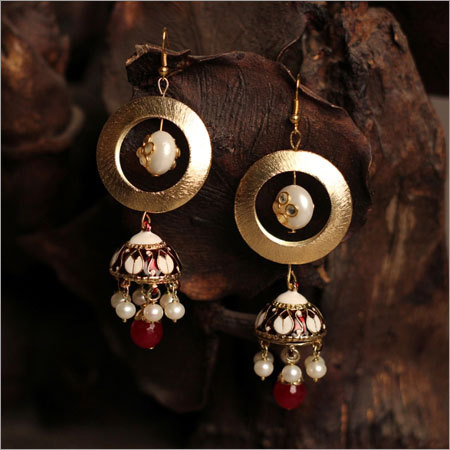Pearl Jhumka Earrings