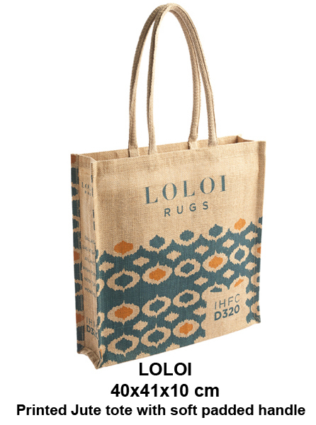 Printed Jute Tote Bag