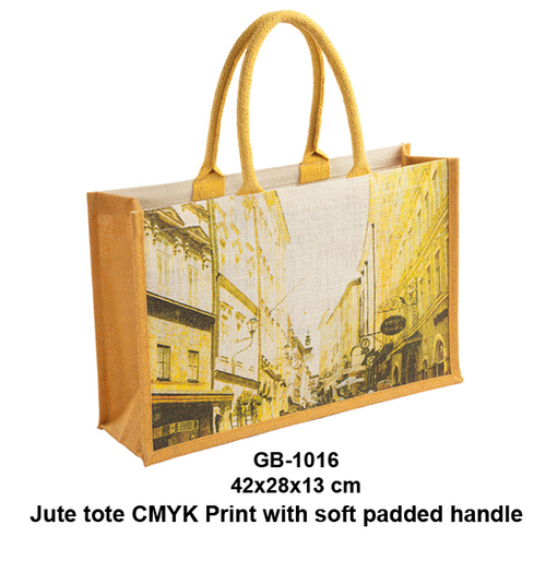 Jute Tote CMYK Printed Bag