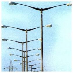 Silver Street Light Poles