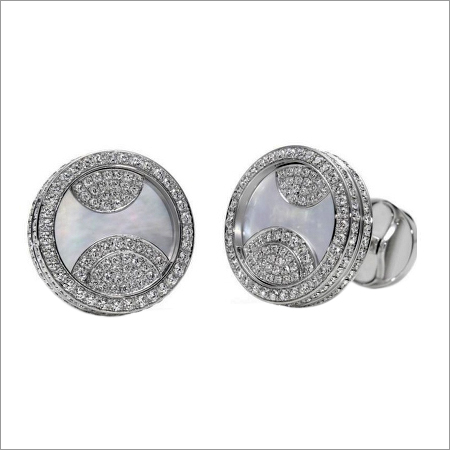 Mother of Pearl and Diamond Cufflinks