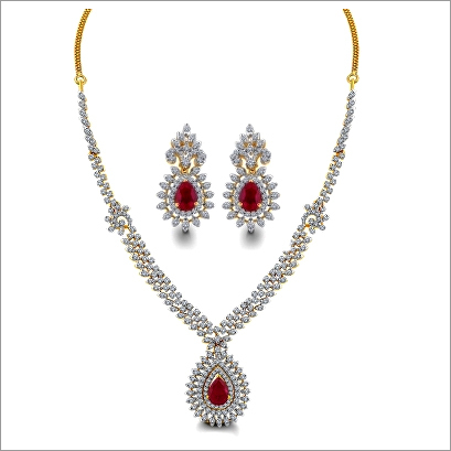 Designer Diamond Necklace Set