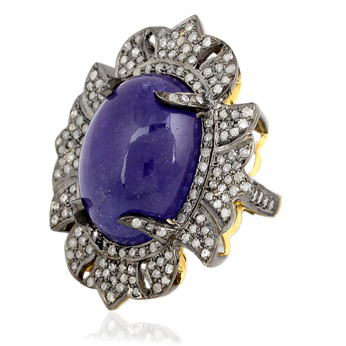 Tanzanite Gemstone Diamond Ring 