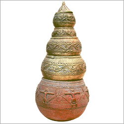 Bell Metal Handicraft - Bell Metal, Variable Height, Brown Color | Beautiful Designs, Intricate Carvings, Durable, Gifting Item, Long-lasting Shine, Perfect Finish, Hand-carved