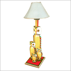 Carved Wood Lamp