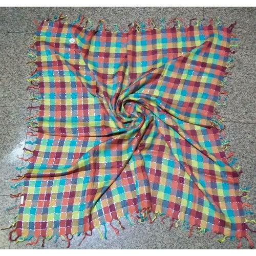 Cotton Check Print Scarves