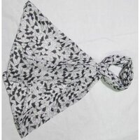 Polyester Printed Ladies Scarves - 100% Polyester, Size: 53 X 180 Cm, Color: Black And White | Daily Use, Medium Length, Custom Designs Welcome