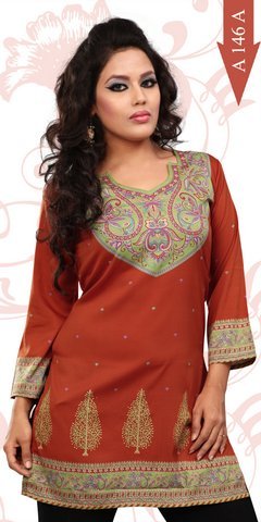 printed crepe kurti