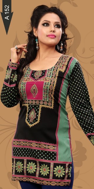 printed Crepe kurtis Supplier