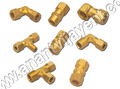 Brass Compression Fittings - Polished Brass, Varied Sizes , 100 Bar Pressure Rating, Rust-proof Surface, Long Functional Life, Dimensionally Accurate