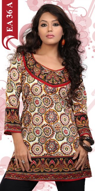 printed Crepe Kurti Manufacturer