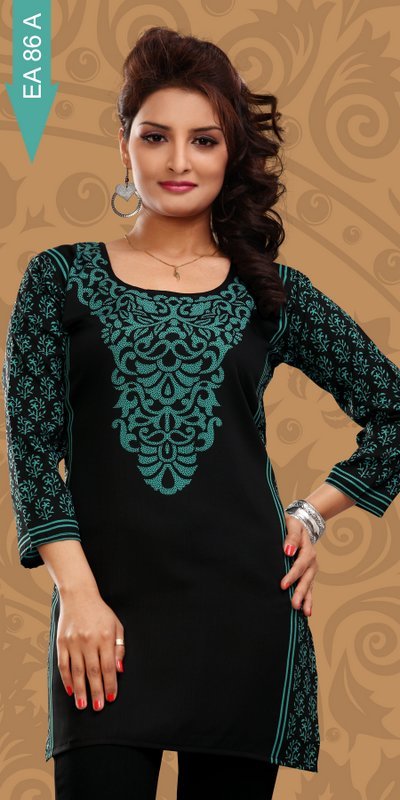 Printed Crepe Kurtis