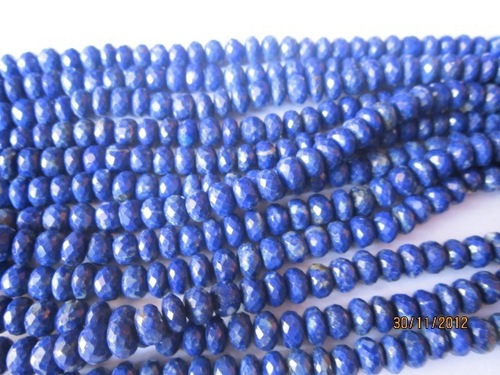 Round Brilliant Cut Blue Stone Lapis Beads