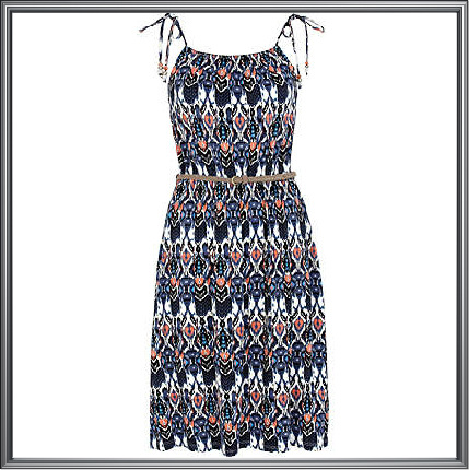 Multicolor Geometric Print Maxi Dress