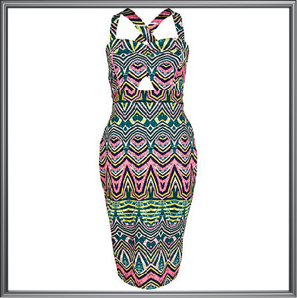 Womens Geometric Print Dress
