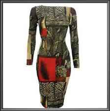 Long Sleeve Tribal Print Dress
