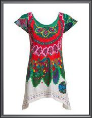 Leaf Print Knitted Dress