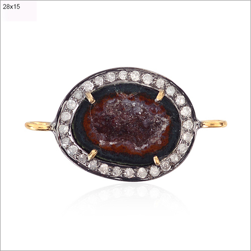 Diamond Geode Connector Finding Jewelry