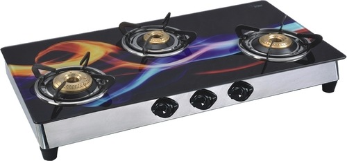 Glass Top Three Burner Gas Stove