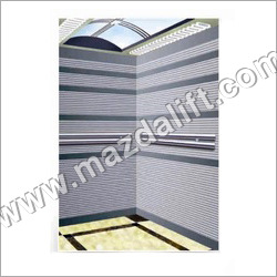 Stripes Etched SS Elevator Cabin