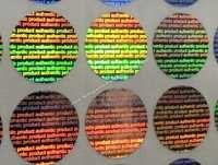 Authentic Product Holographic labels