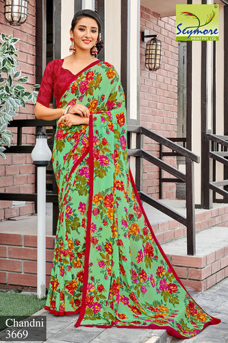 Brocade Sequence Printed Saree