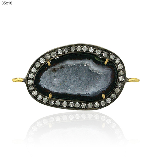 Diamond Finding Geode Connector Jewelry