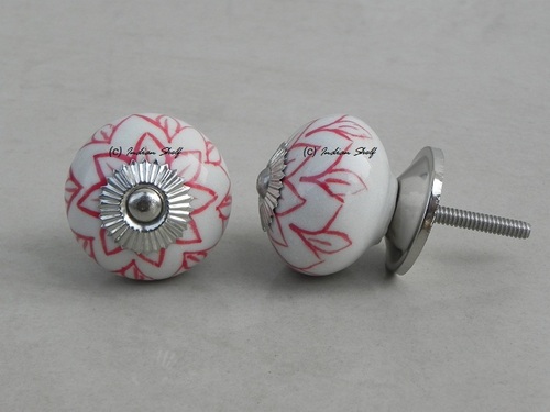 RED FLWOER KNOB