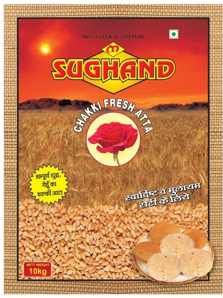 For Sugandh Atta Packing Bag Stand Up Pouch