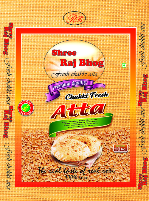 For Shree Raj Bhog Atta Packing Bag Stand Up Pouch