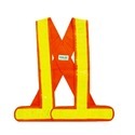 Road Safety Product - Polyester, One Size, Orange | High Visibility, Reflective Strips, Hook & Loop Fasteners, Durable, Comfortable Fit