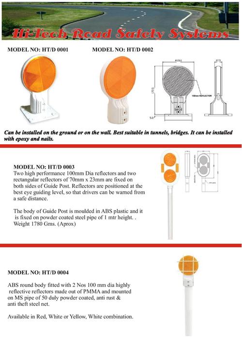 Reflective - Plastic, Variable Dimensions, Orange | High Visibility, Durable, Easy Install, Road Safety, Reliable, Long Life