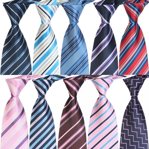 verticalstripeties - Silk, 57 Inches, 3 Inch Width | Striped Pattern, Stylish Design, Comfortable Fit, Durable, Easy to Clean, Professional Look, 12 Pack