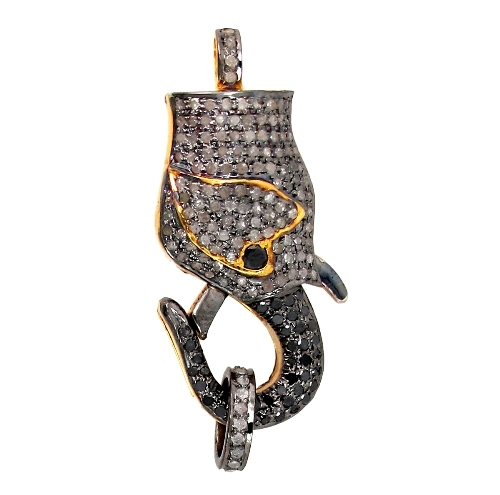 Silver Diamond Clasp