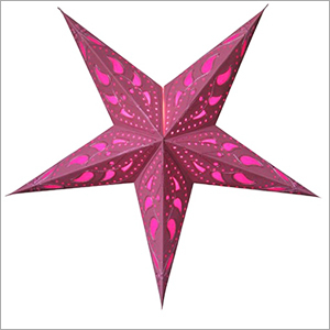 Lamps - Paper Material, Variable Dimensions, Pink Color | Ambient Lighting, Durable Design, Easy Assembly, Elegant Star Shape