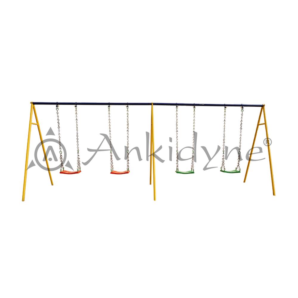 FRP Swing - Customizable 4 Seater Options | Durable FRP, Rubber, or Bucket Seating