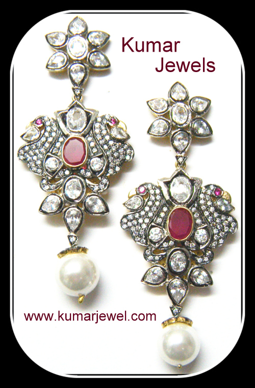 Antique Black Earring