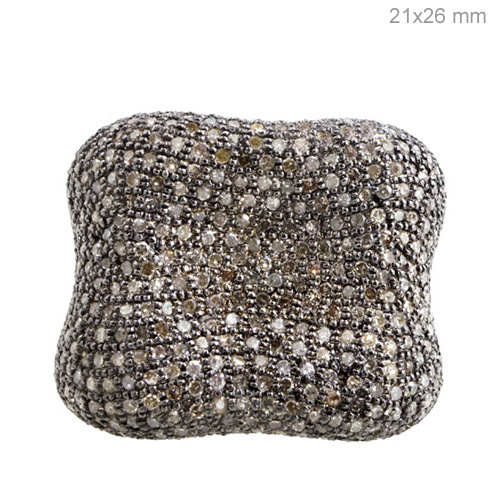 Sterling Silver Pave Diamond Ring
