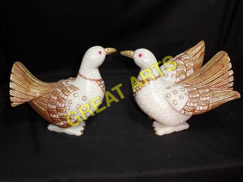 Marble Bird's Statues