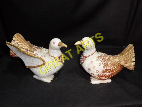 Marble Bird's Statues