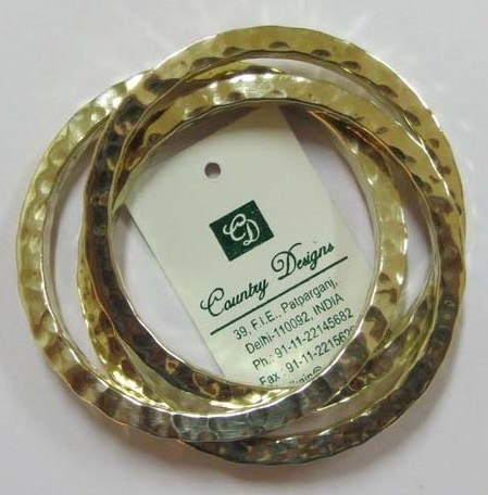 Brass Hammered clasps Napkin Ring