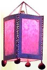 Lamps - Paper & Metal, 12x12x15 Inches, Pink | Durable Material, Easy Installation, Elegant Design, Soft Lighting, Unique Style