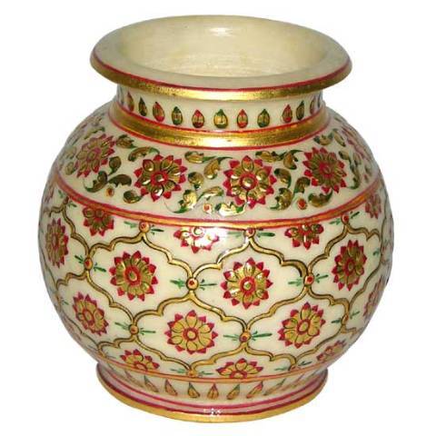 Marble Handicraft - Off-white, 5x5x5 Inches | Adds Charm, Durable with Intricate Detailing, Elegant Design, Handcrafted from Premium Marble